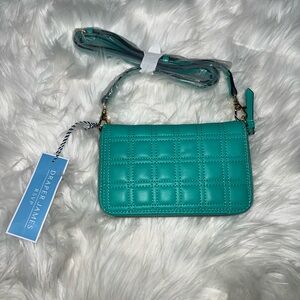 Draper James Turquoise Quilted Crossbody Bag